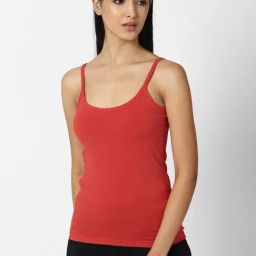 Forever 21 Red Cotton Camisole-image-72