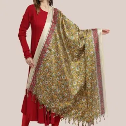 Dupatta Bazaar Mustard Floral Print Dupatta-picture-19