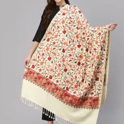 Style Quotient Off White Embroidered Shawl-picture-15
