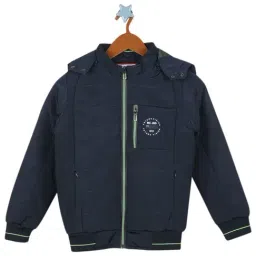 Monte Carlo Kids Navy Solid Full Sleeves Jacket-27