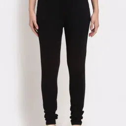 BRINNS Black Regular Fit Mid Rise Leggings-image-63