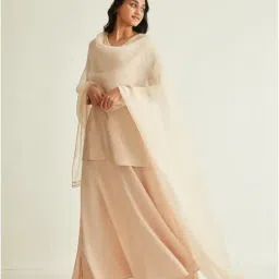 ANCESTRY Peach Dupatta-picture-41