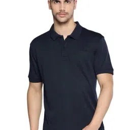 ALCIS Navy Regular Fit Sports Polo T-Shirt-image-46