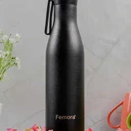 Femora Aspena Black Stainless Steel Double Insulated Water Bottle - 900 ml-20