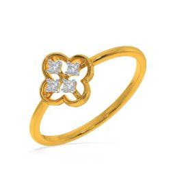 Kisna Diamond & Gold Jewellery Phoebe 18k (750) Diamond & Gold Ring For Women-image-9