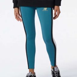 New Balance Blue Striped Sports Tights-image-67