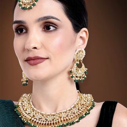 Peora Gold-Plated Kundan Jewellery Set-27