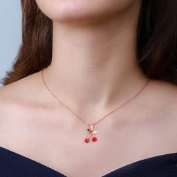 GIVA 925 Sterling Silver Rose Gold Pendant for Women-image-27