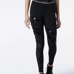 New Balance Black Printed Sports Tights-image-86