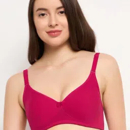 Clovia Pink Cotton T-Shirt Bra-picture-8
