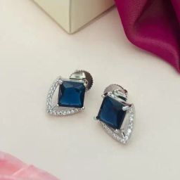 Abdesigns Silver Minimal Stud Earrings image 3