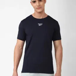 Reebok Dark Navy Slim Fit Sports T-Shirt-image-0