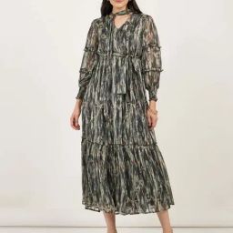 Styli Multicolored Printed A-Line Dress-picture-11