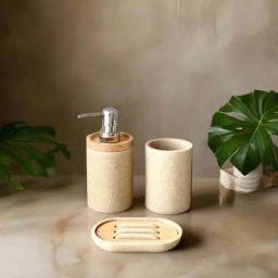 Mason Home Artisan Beige Polyresin 3-Piece Bathroom Set-image-6