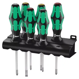 WERA SCREWDRIVER SET, PH/PZ/SLOTTED, 6PC, 05105622001-42