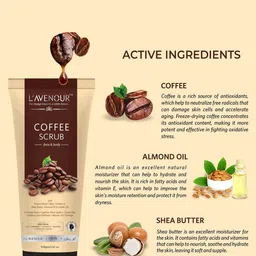 L'AVENOUR Set Of 2 Coffee Scrub For Face & Body With Shea Butter & Almond Oil - 100 g Each image 2