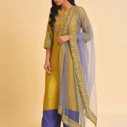 W Blue Printed Dupatta-16