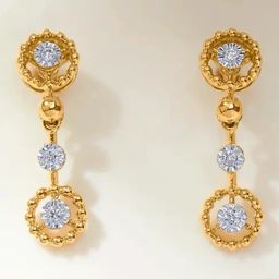 P.N.Gadgil Jewellers 14KT Yellow Gold and Diamond Drop Earring for Women-image-74