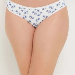 Clovia White Polyamide Regular Fit Floral Panties-14
