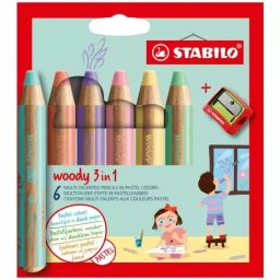 Stabilo WOODY 3 in 1 Multi-Talented Colored Pencils for Artists, Students, Hobbyistes, 8806 (Set of 6)-21