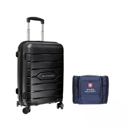 SWISS MILITARY Luggage Bag Combo 40 L Black & Blue Nylon, HTL91_TB3-image-97