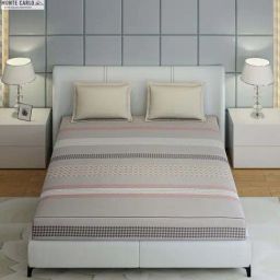 Monte Carlo Ramona Grey Cotton 210 TC Queen Bedsheet with 2 Pillow Covers-image-92
