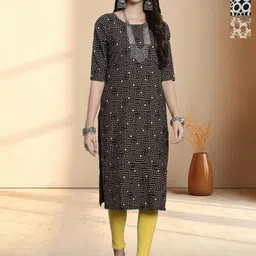 HERE&NOW Women Ethnic Motifs Printed Crepe Kurta-34
