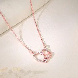 GIVA 925 Sterling Silver Rose Gold Pendant for Women-image-100