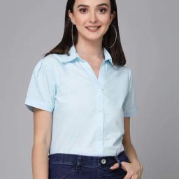 Style Quotient Blue Cotton Shirt-55