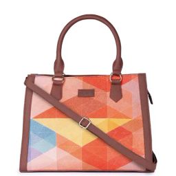 ZOUK Geo Optics Classic Multicolor Printed Medium Handbag-64