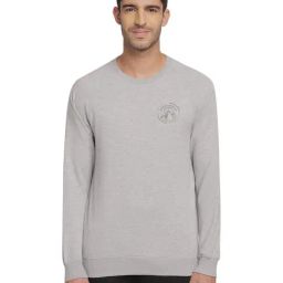 Wildcraft Light Grey Regular Fit Logo Print Sweatshirt-image-14