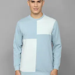 Louis Philippe Jeans Blue Cotton Regular Fit Colour Block Sweatshirt-picture-37