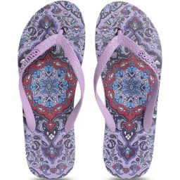 Chupps Women's Kaleen Purple Flip Flops-picture-36