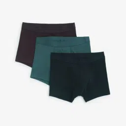 WES Lounge by Westside Maroon Cotton Trunks- Pack of 3-image-23