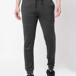 Sweet Dreams Charcoal Mel Regular Fit Solid Joggers-image-25