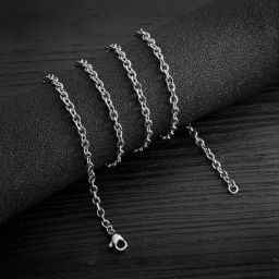 Peora Silver Plated Stainless Steel Fancy Cable Stylish Chain-image-80