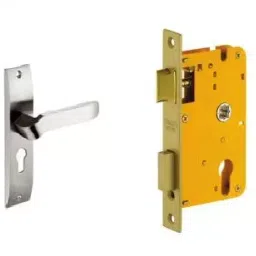 Dorset Lock Set With Lock Body and Without Cylinder Silver Chrome ML HALE image 1