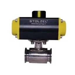 STOLZEL 1.97 inch, 50 mm, CF8M Pneumatic Actuated Single ActingPharma Ball Valve TC End-picture-3