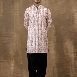 Satwaa Men Printed Thread Work Kurta-picture-44