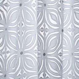 Fabindia Sangan White & Grey Floral Design Applique Cotton Door Curtain-image-57