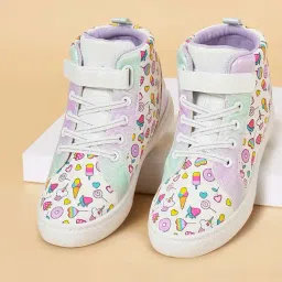 Pantaloons Junior White & Pink Casual Sneakers-picture-49