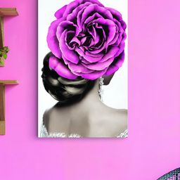 Myntra Elegant Homes Pink Rose Stretched Canvas Painting-image-87