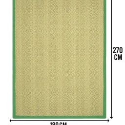 Saral Home Green Jute & Cotton Anti-Slip Strong Border Carpet-image-54