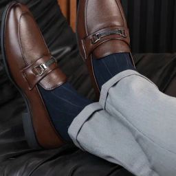 Hydes N Hues Men's Brown Formal Loafers-image-10