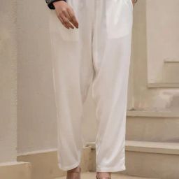 Juniper White Solid Pants-image-29
