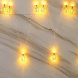 eCraftIndia Golden Spring Ball Steady Blinking Color Changing LED Fairy String Lights image 5