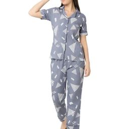 Smarty Pants Grey Printed Shirt With Lounge Pants-picture-42