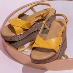 Inc.5 Women's Mustard Back Strap Wedges-picture-32