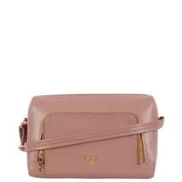 Baggit Nude Mauve Solid Small Sling Handbag-image-7