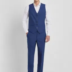 Allen Solly Blue Slim Fit Three Piece Suit-image-47